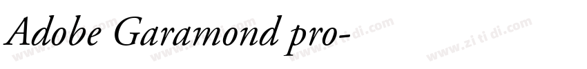 Adobe Garamond pro字体转换